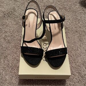 Lauren Lorraine Black Sparkle Heels